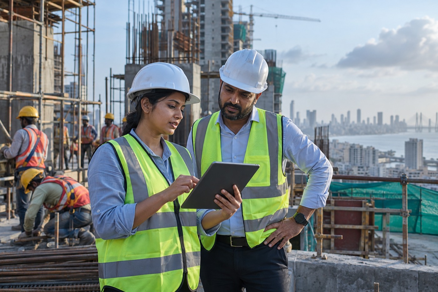 Construction & interiors team at work