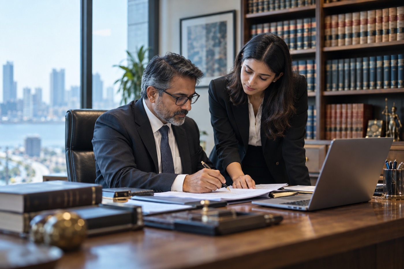 Law firms team at work