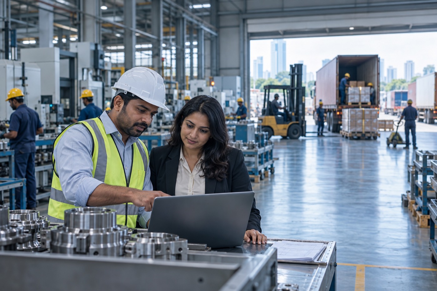 Manufacturing team at work